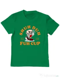Tricou ADLER copil Shut the fuh cup Verde mediu