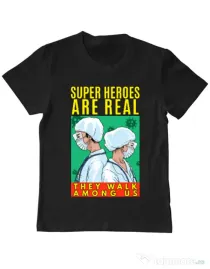 Tricou ADLER copil Real super heroes Negru
