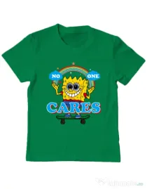Tricou ADLER copil No one cares Verde mediu