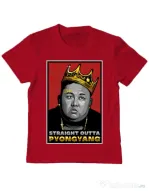 Tricou ADLER copil Straight outta Pyongyang Rosu