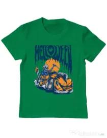 Tricou ADLER copil Hello ween Verde mediu