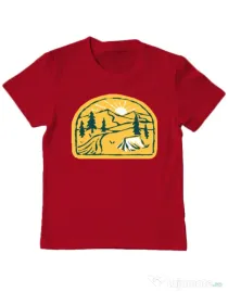 Tricou ADLER copil River camp Rosu