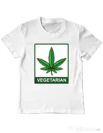 Tricou ADLER copil Vegetarian Alb