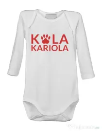 Baby body Logo Kola Rosu Alb