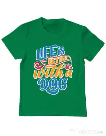 Tricou personalizat copil Custom design Verde mediu