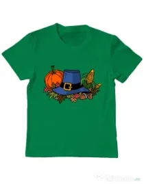 Tricou personalizat copil Thank Giving Verde mediu