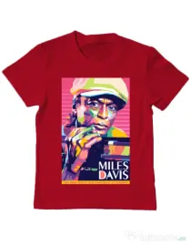 Tricou personalizat copil Miles Davis Rosu