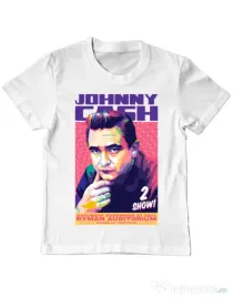 Tricou personalizat copil Johnny Cash Alb