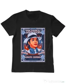 Tricou personalizat copil Michael Jackson Negru