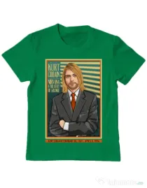 Tricou personalizat copil Kurt Cobain Verde mediu