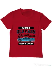 Tricou personalizat copil OLD CARS CLUB Rosu