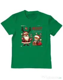 Tricou personalizat copil Merry schristmas 2 Verde mediu