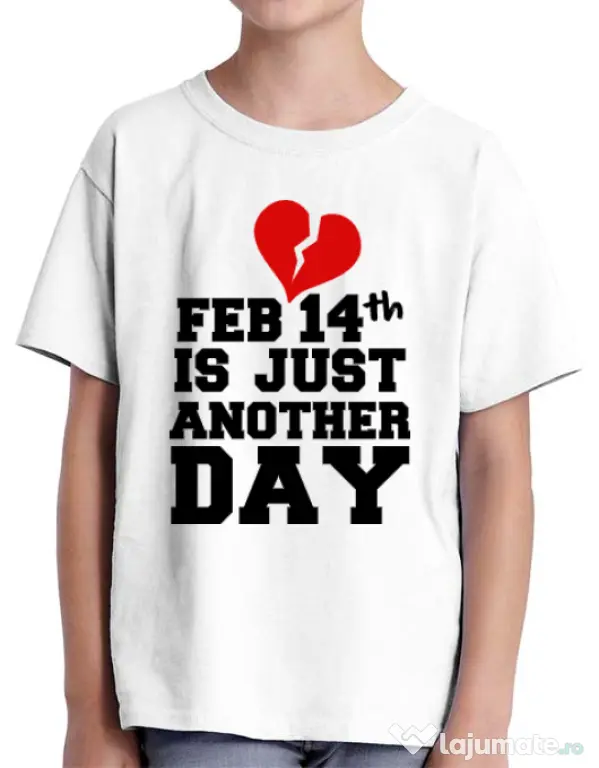 Tricou ADLER copil 14 Februarie Alb