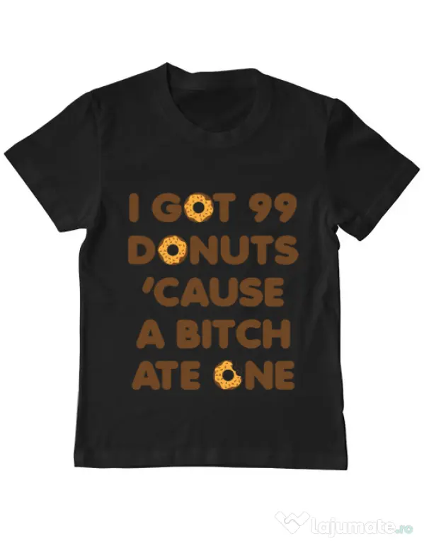 Tricou ADLER copil 99 Donuts Negru