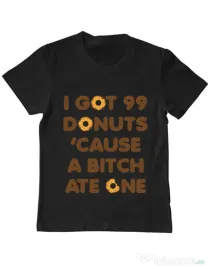 Tricou ADLER copil 99 Donuts Negru