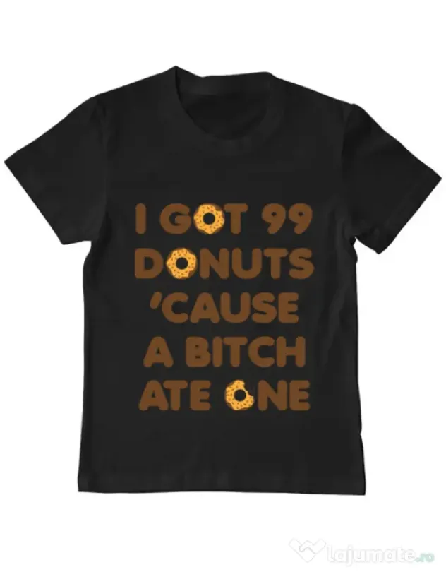 Tricou ADLER copil 99 Donuts Negru