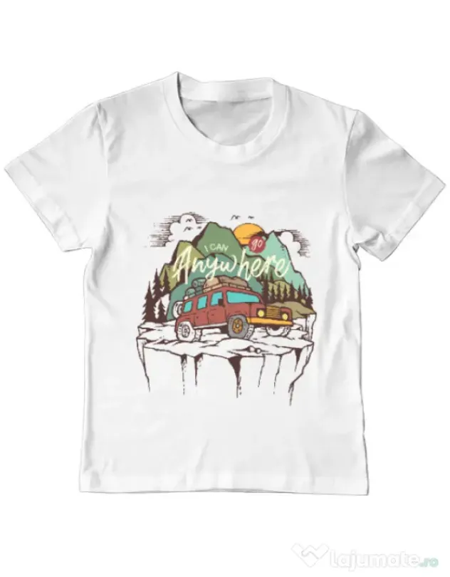 Tricou ADLER copil Adventure Alb