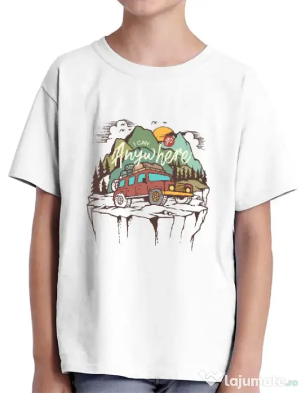 Tricou ADLER copil Adventure Alb