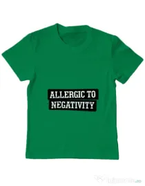 Tricou ADLER copil Allergic to negativity Verde mediu