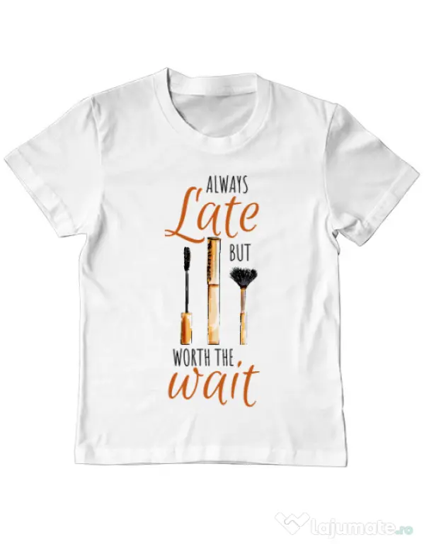 Tricou ADLER copil Always late Alb