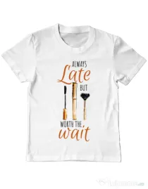 Tricou ADLER copil Always late Alb