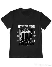Tricou ADLER copil Art Is The Bomb Negru