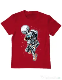 Tricou ADLER copil Astronaut Rosu