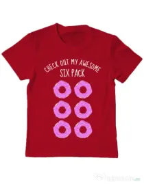 Tricou ADLER copil Awesome sixpack Rosu
