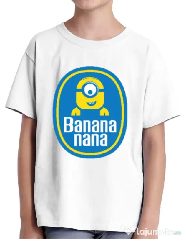 Tricou ADLER copil Bananana Alb