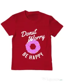 Tricou ADLER copil Be happy Rosu