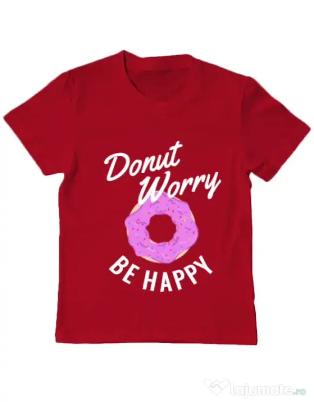 Tricou ADLER copil Be happy Rosu