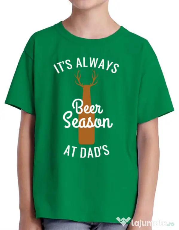 Tricou ADLER copil Beer season Verde mediu
