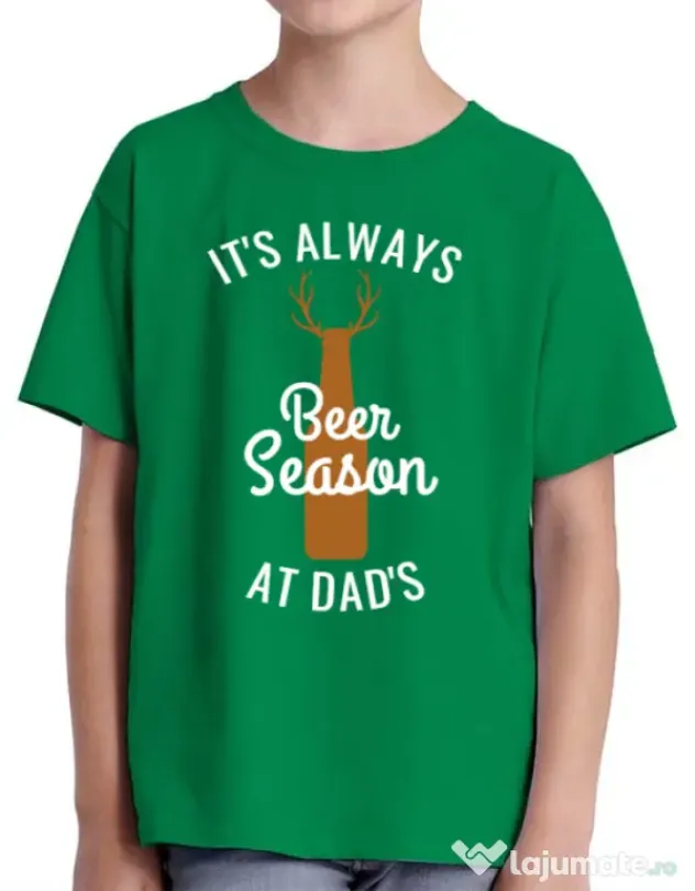Tricou ADLER copil Beer season Verde mediu