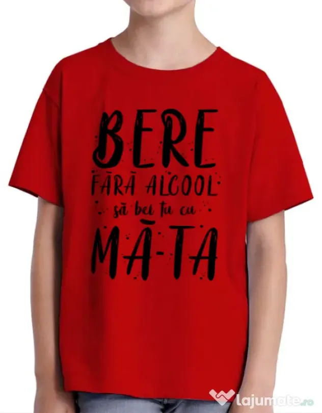 Tricou ADLER copil Bere fara alcool Rosu