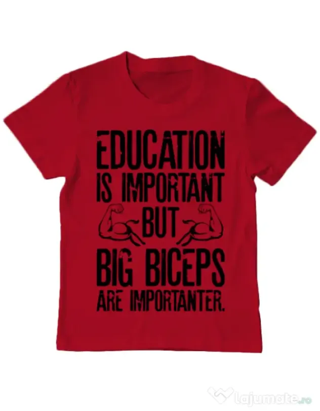 Tricou ADLER copil Big biceps Rosu