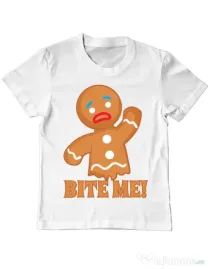 Tricou ADLER copil Bite me Alb