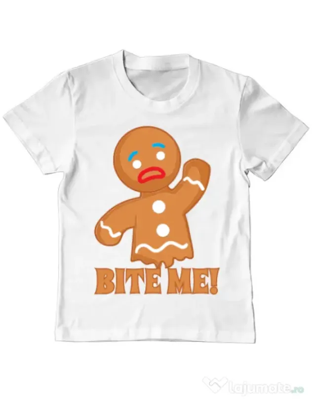 Tricou ADLER copil Bite me Alb