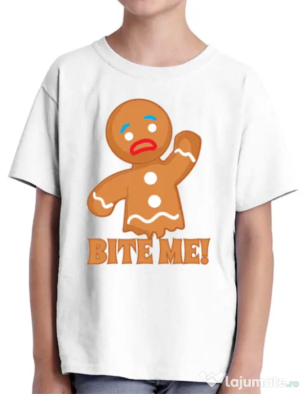 Tricou ADLER copil Bite me Alb