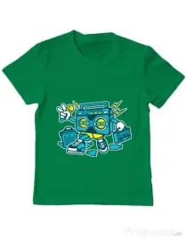 Tricou ADLER copil Boombox Verde mediu