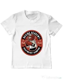 Tricou ADLER copil Boxing Academy Alb