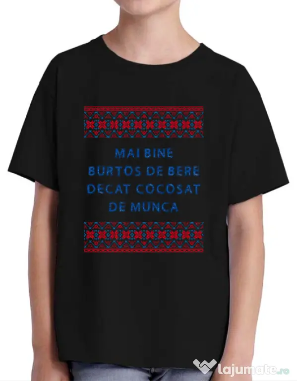 Tricou ADLER copil Burtos de bere Negru