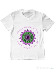 Tricou ADLER copil C’mon inner peace Alb