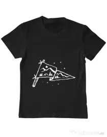 Tricou ADLER copil Camp Flag Negru