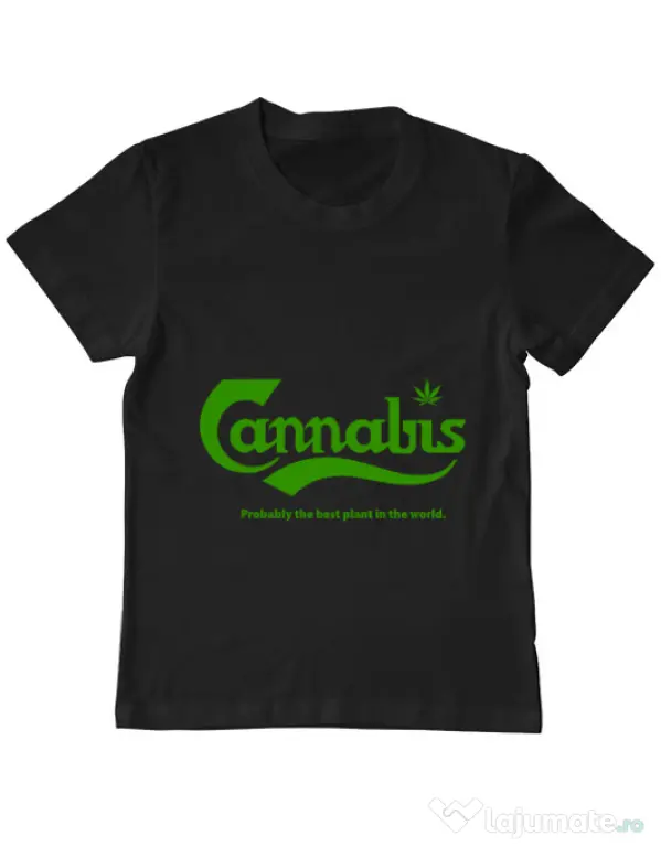 Tricou ADLER copil Cannabis Negru
