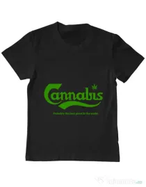 Tricou ADLER copil Cannabis Negru