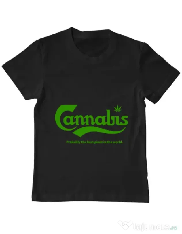 Tricou ADLER copil Cannabis Negru