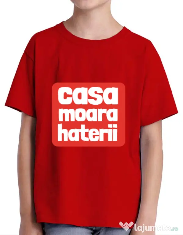 Tricou ADLER copil Casa moara haterii Rosu
