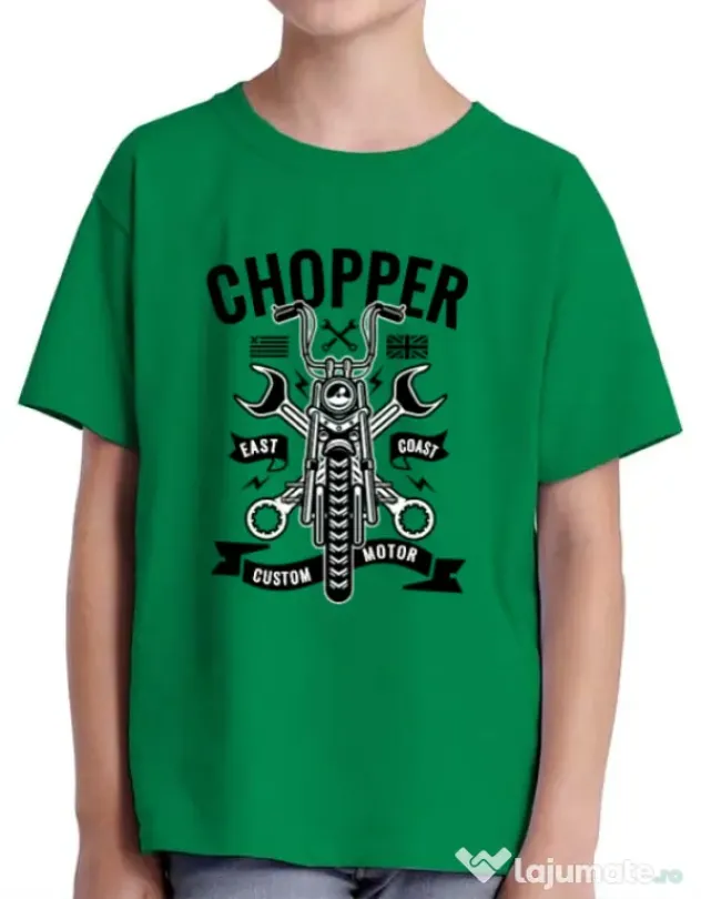 Tricou ADLER copil Chopper Verde mediu