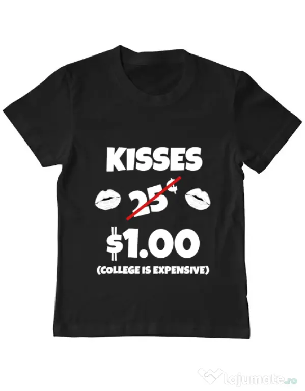 Tricou ADLER copil College is expensive Negru