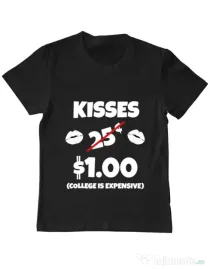 Tricou ADLER copil College is expensive Negru